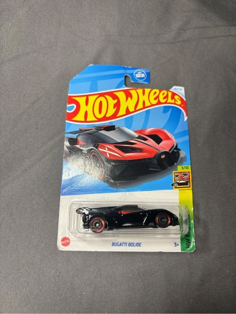 New Hot Wheels Bugatti Bolide Toy Car - Black and Red